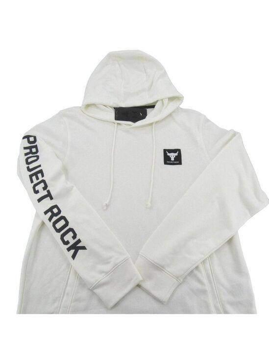 Under Armour Other - Under Armour UA Project Rock Terry Hoodie Mens Size Medium Ivory NEW